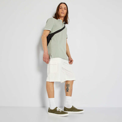 Polo en piqué de coton Vert