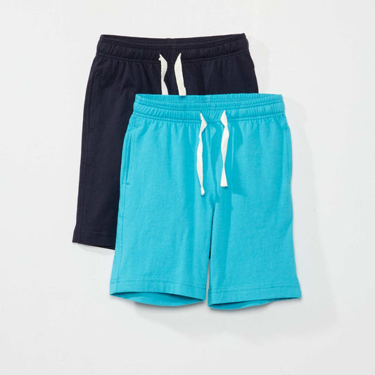 Lot de bermudas en jersey - 2 pièces Bleu