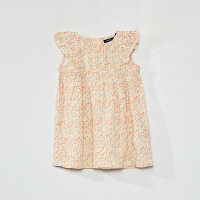 Robe imprimée sans manches Orange