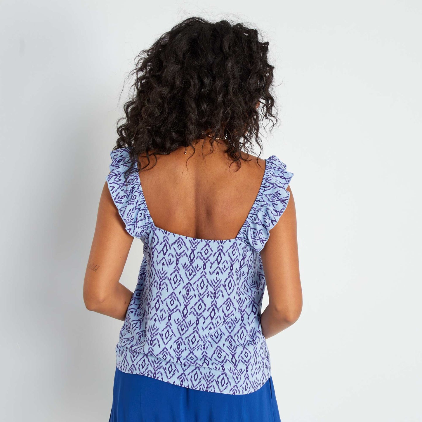 Blouse imprimé fantaisie Bleu