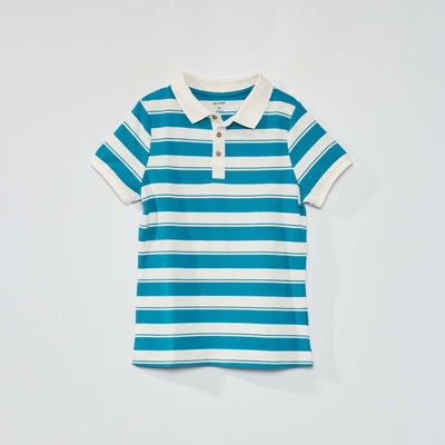 Polo en maille piqué Bleu