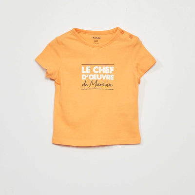 T-shirt en jersey avec imprimé ORANGE
