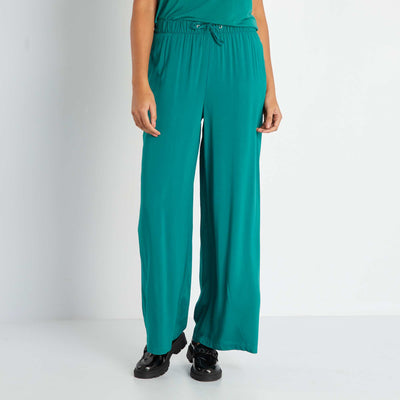 Pantalon large Vert