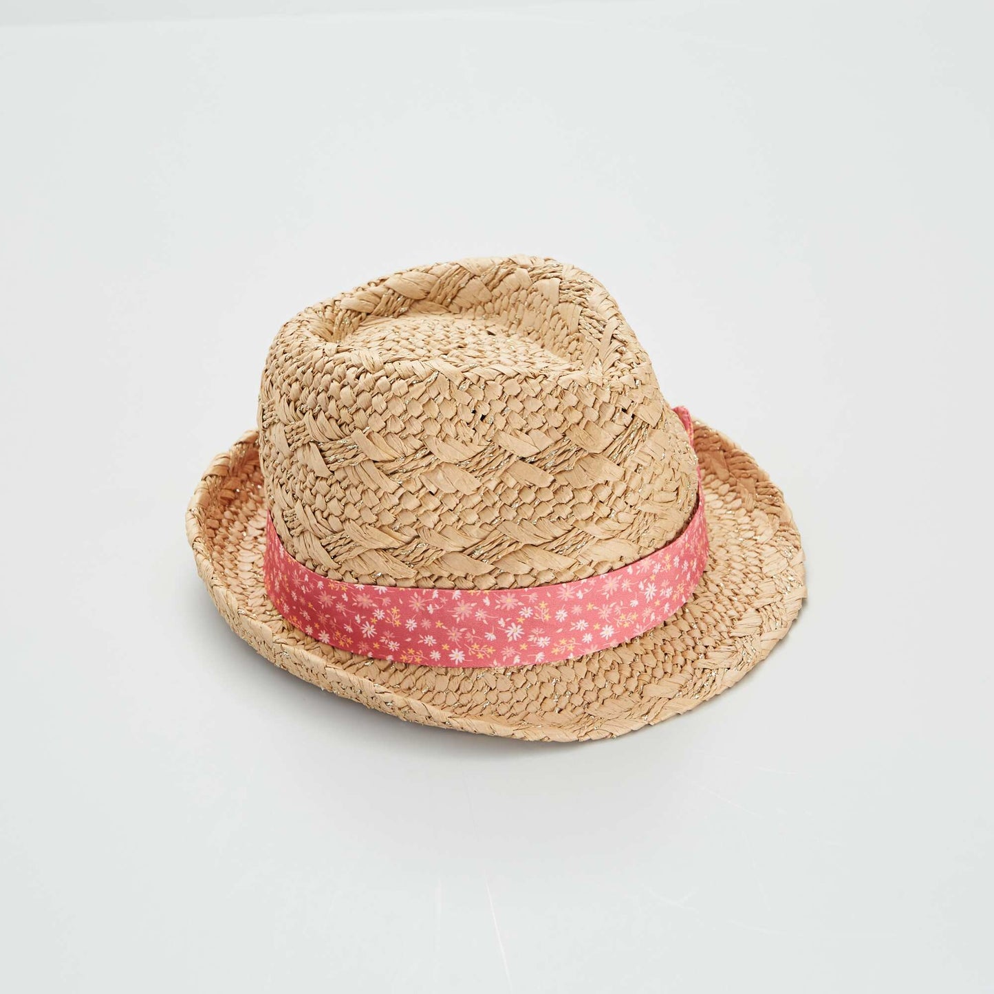 Chapeau de paille Rose