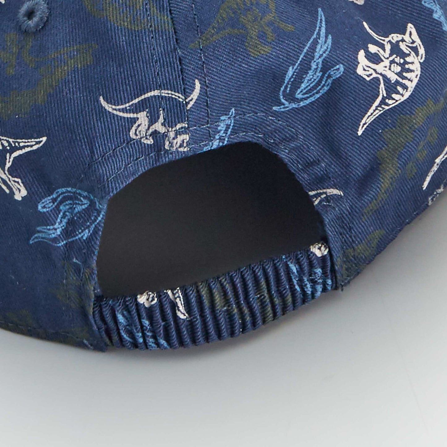 Casquette avec imprimés 'jungle' bleu noir