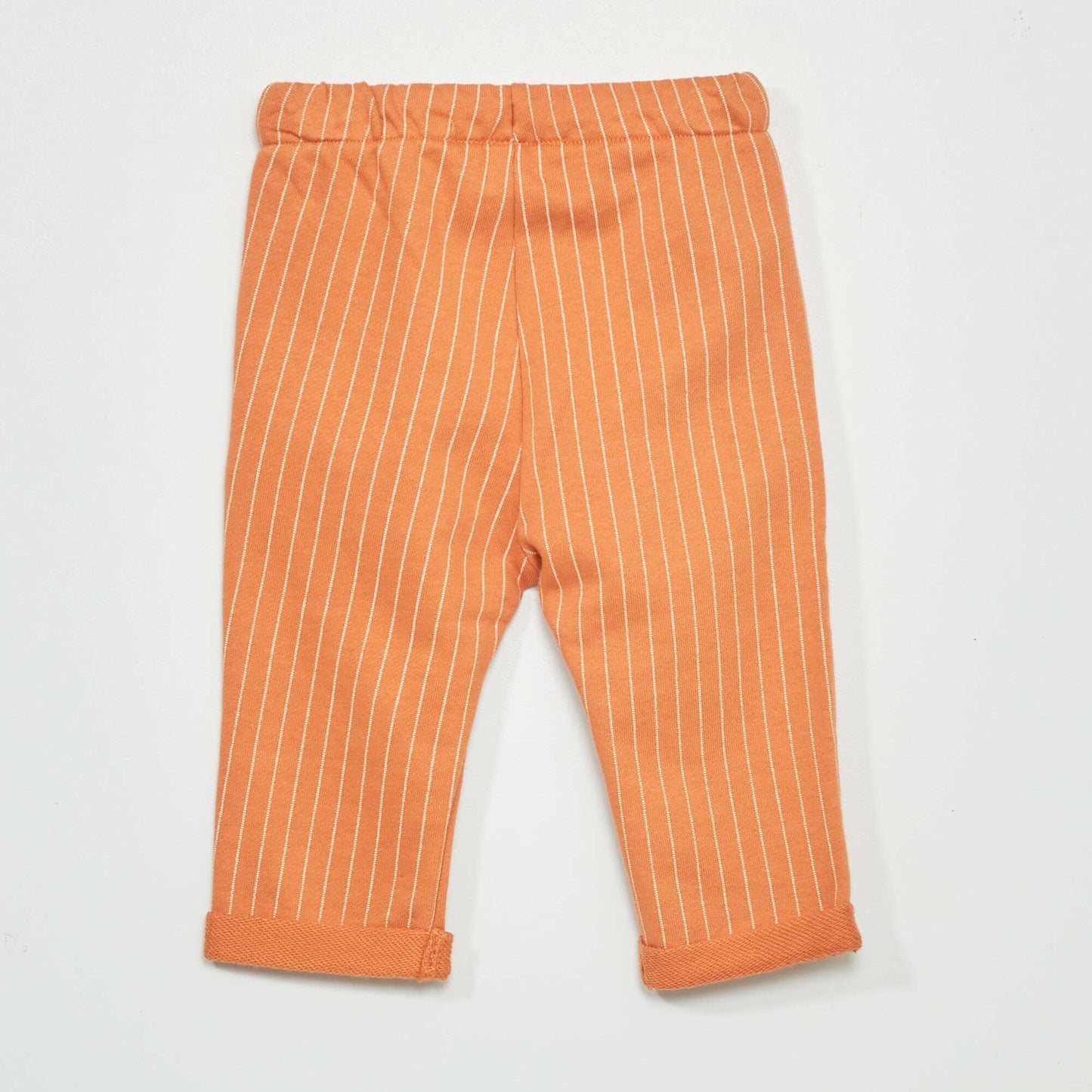 Pantalon french terry rayé 'Winnie' Marron