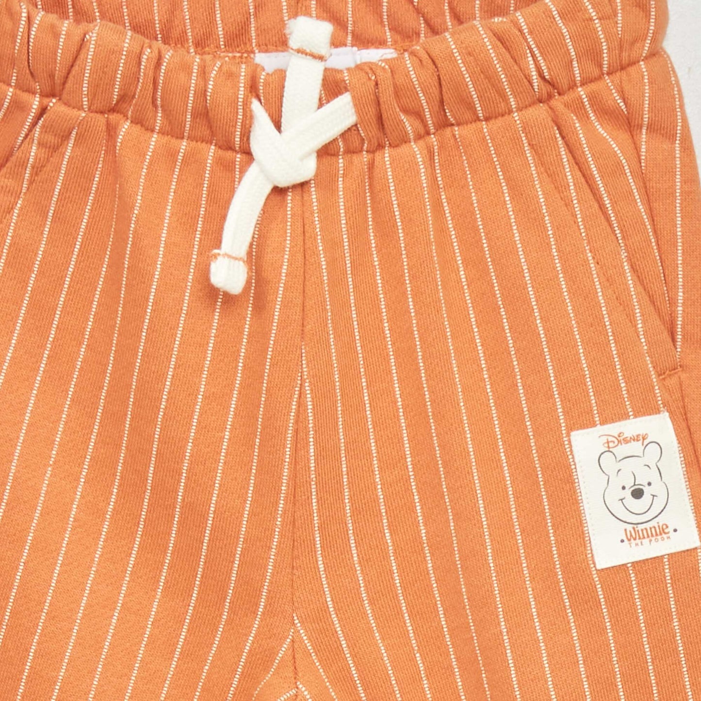 Pantalon french terry rayé 'Winnie' Marron