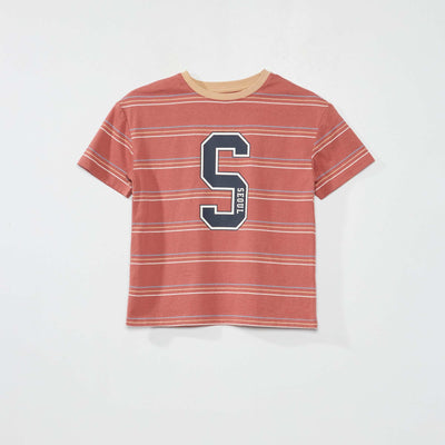 T-shirt en jersey à manches courtes Rose