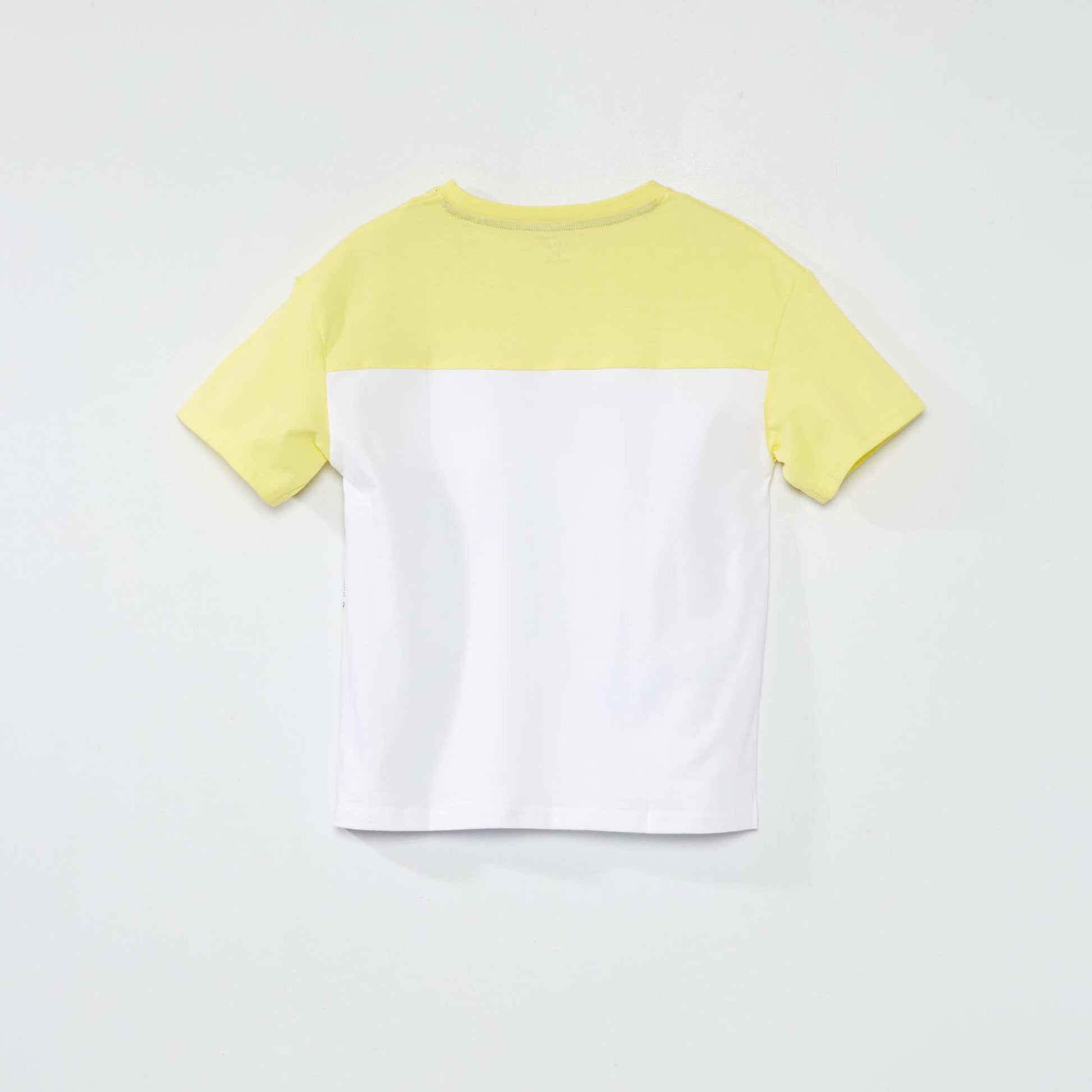 T-shirt en jersey color-block Jaune