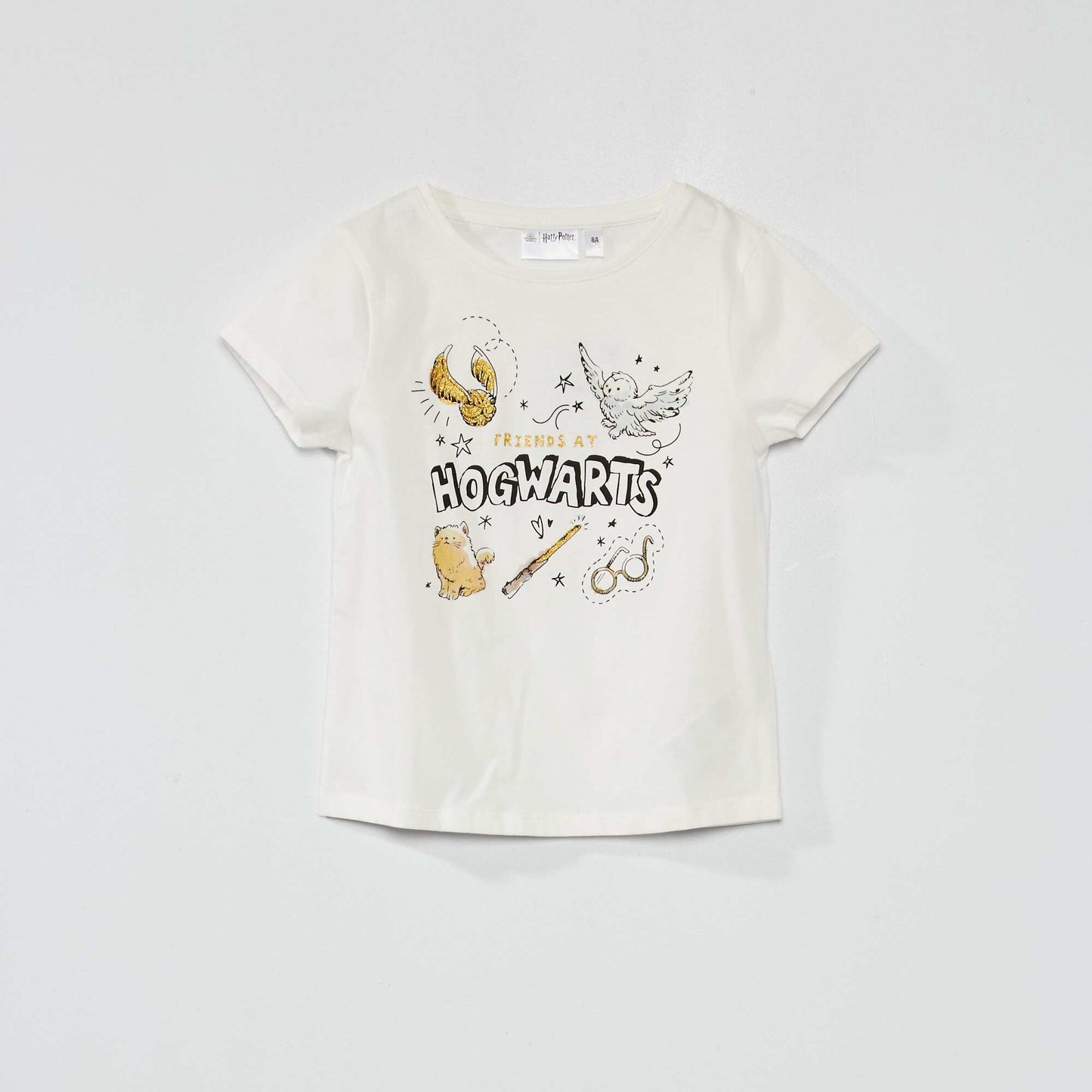 T-shirt 'Harry Potter' à col rond blanc