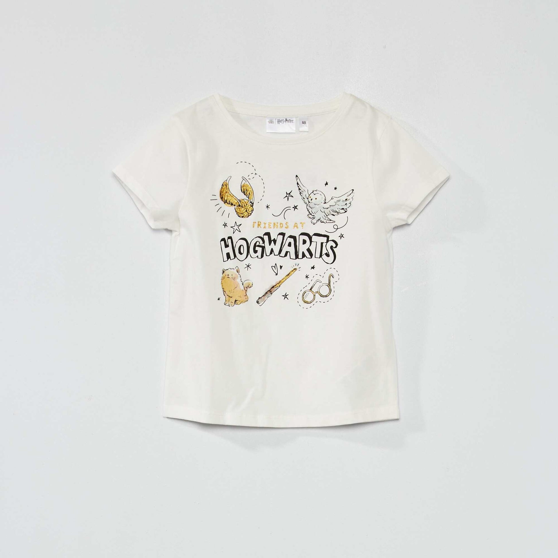 T-shirt 'Harry Potter' à col rond blanc