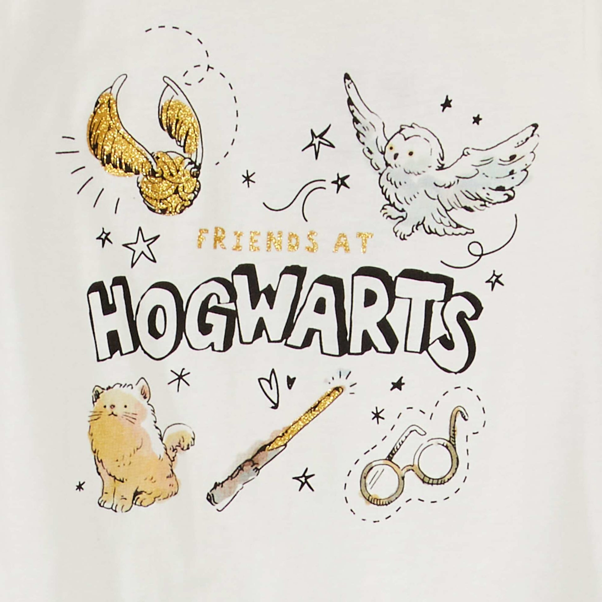 T-shirt 'Harry Potter' à col rond blanc