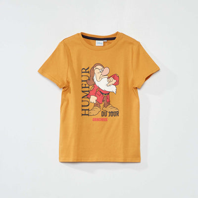 T-shirt à col rond 'Disney' Jaune moutarde