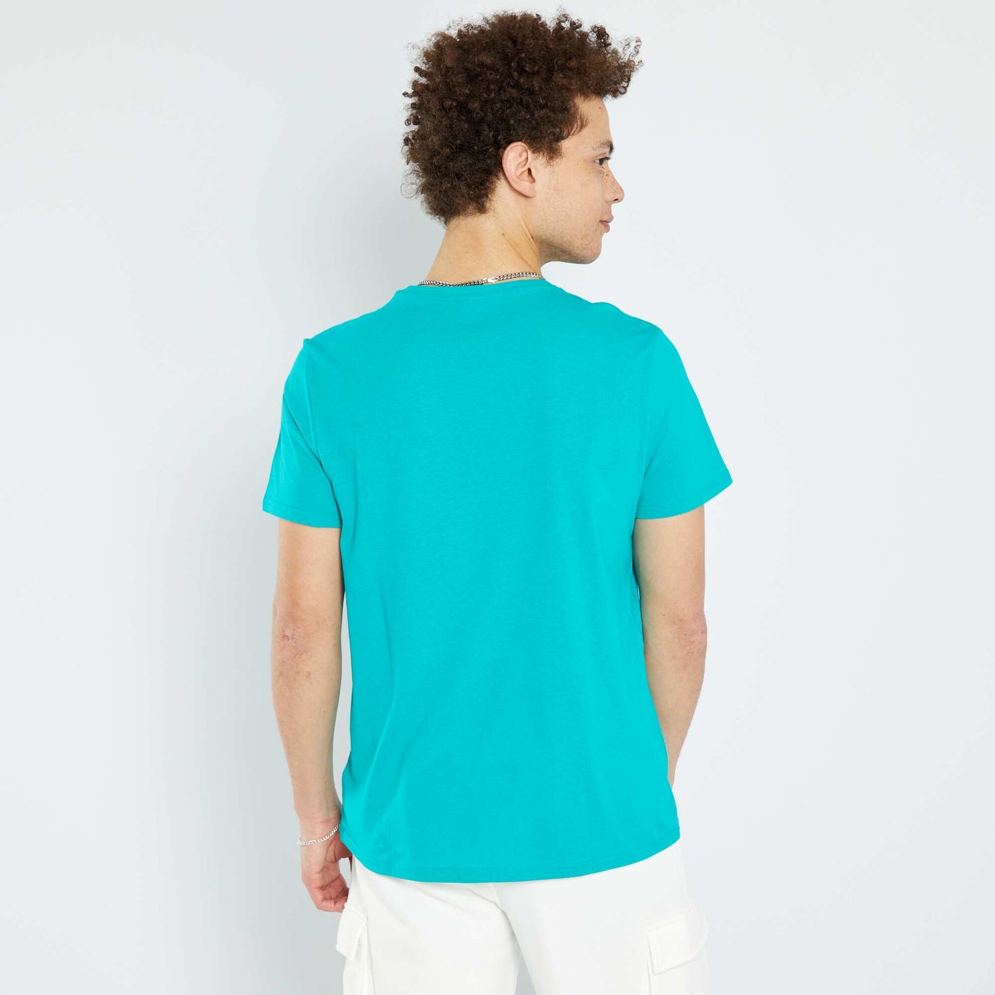 T-shirt en jersey uni vert