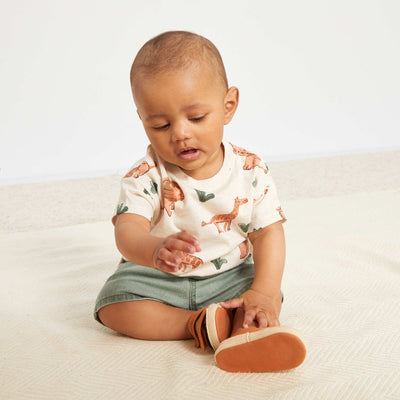 T-shirt avec imprimé Beige