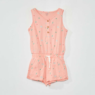 Combishort à motif ROSE