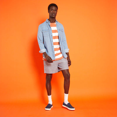 Tee-shirt à rayures Orange