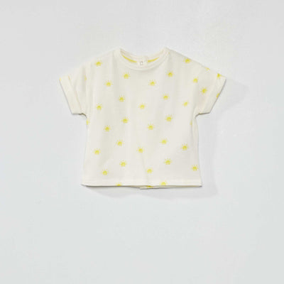 T-shirt imprimé en jersey Blanc