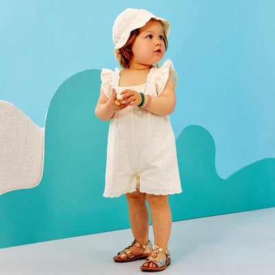 Combishort avec broderie anglaise Ecru