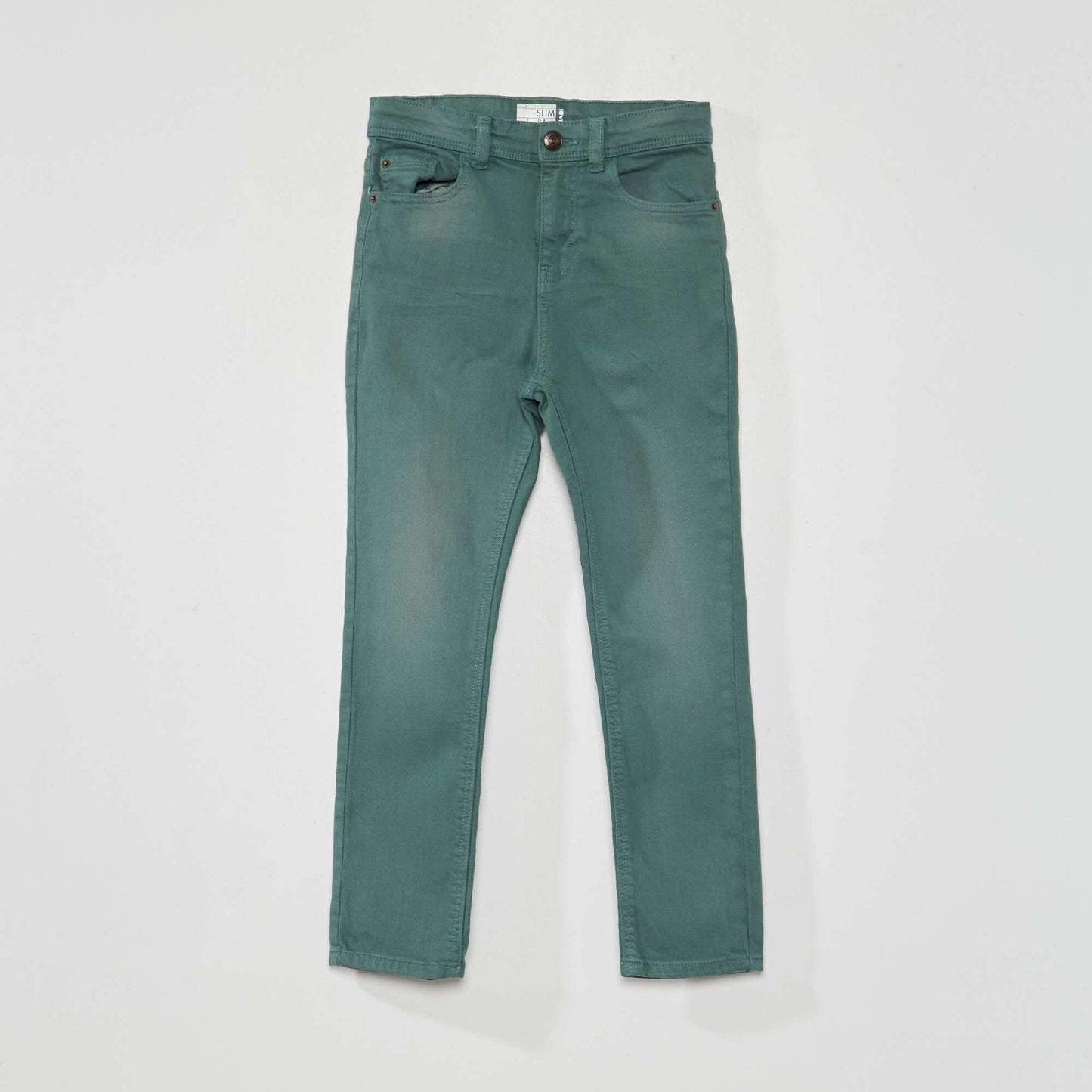 Jean slim stretch vert de gris