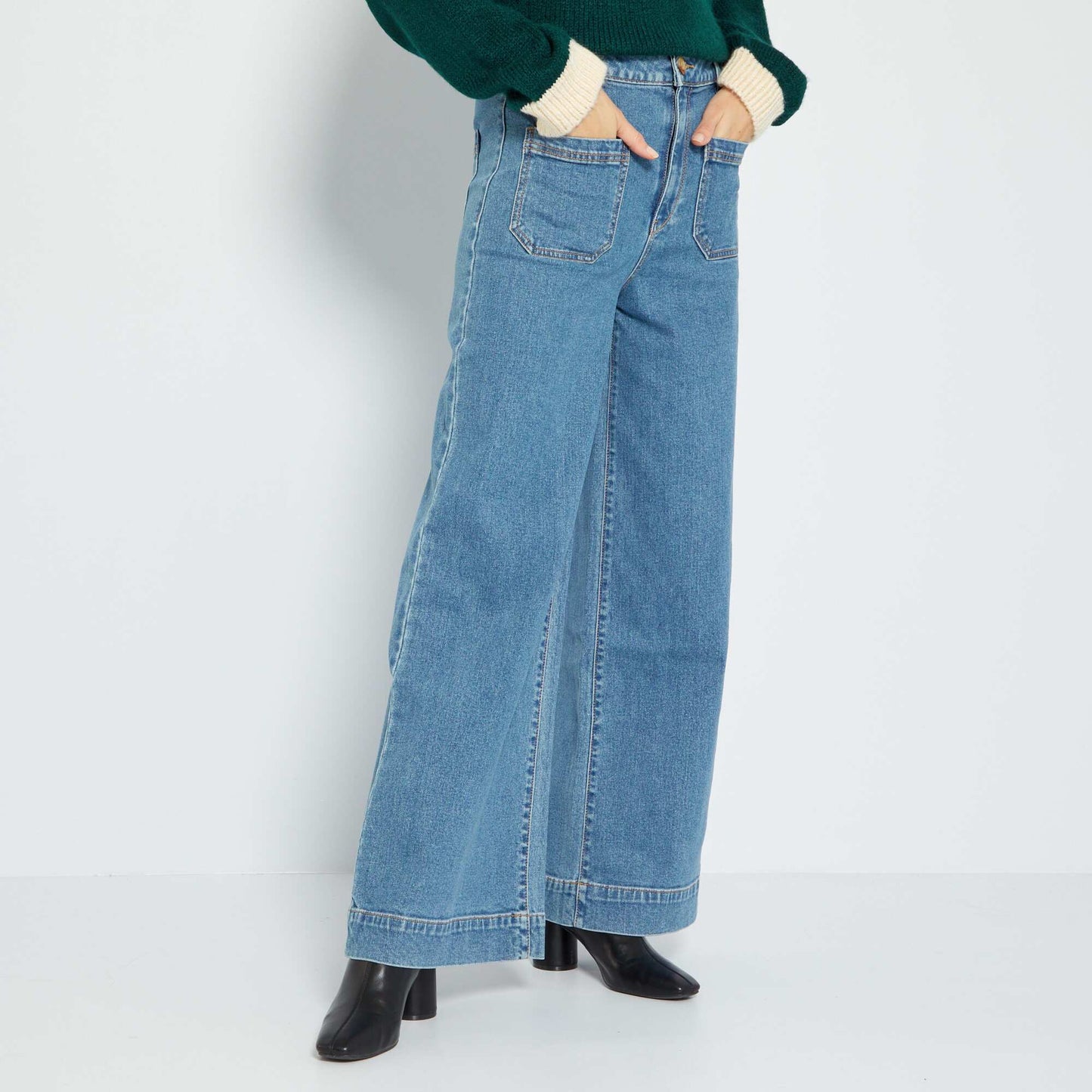 Jean wide leg - L30 Bleu