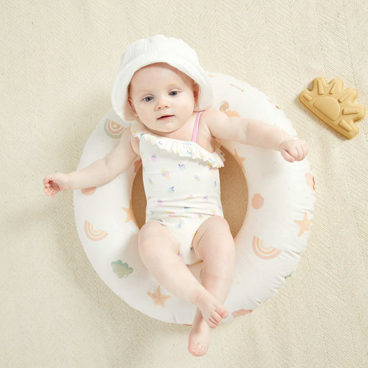 Maillot de bain à volant Blanc