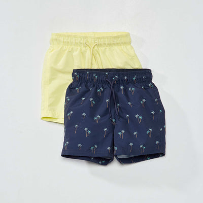 Lot de 2 shorts de bain Jaune/bleu