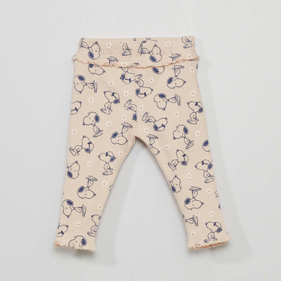 Legging imprimé 'Snoopy' Rose clair