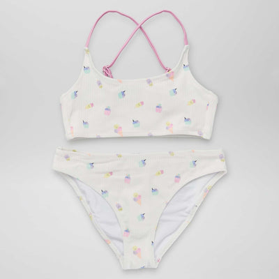 Maillot de bain avec imprimé - 2 pièces Blanc