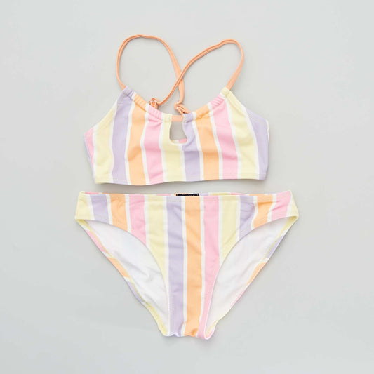 Maillot de bain à 'rayures' - 2 pièces Multicolore