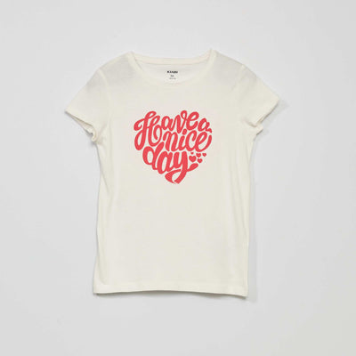 Tee-shirt en jersey avec imprimé Blanc