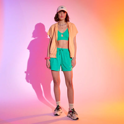Short de sport en éponge Vert
