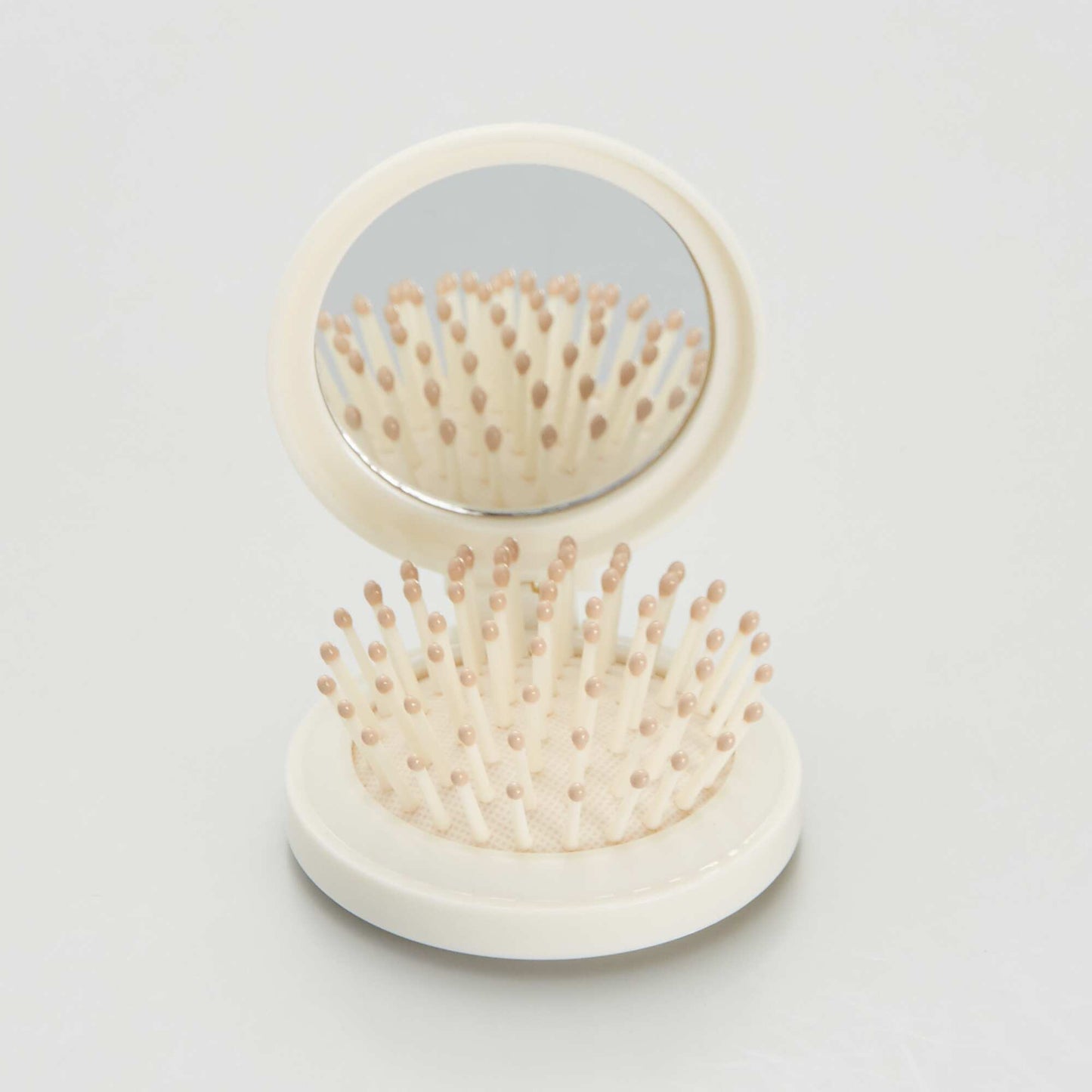 Brosse de sac ronde Rose/blanc