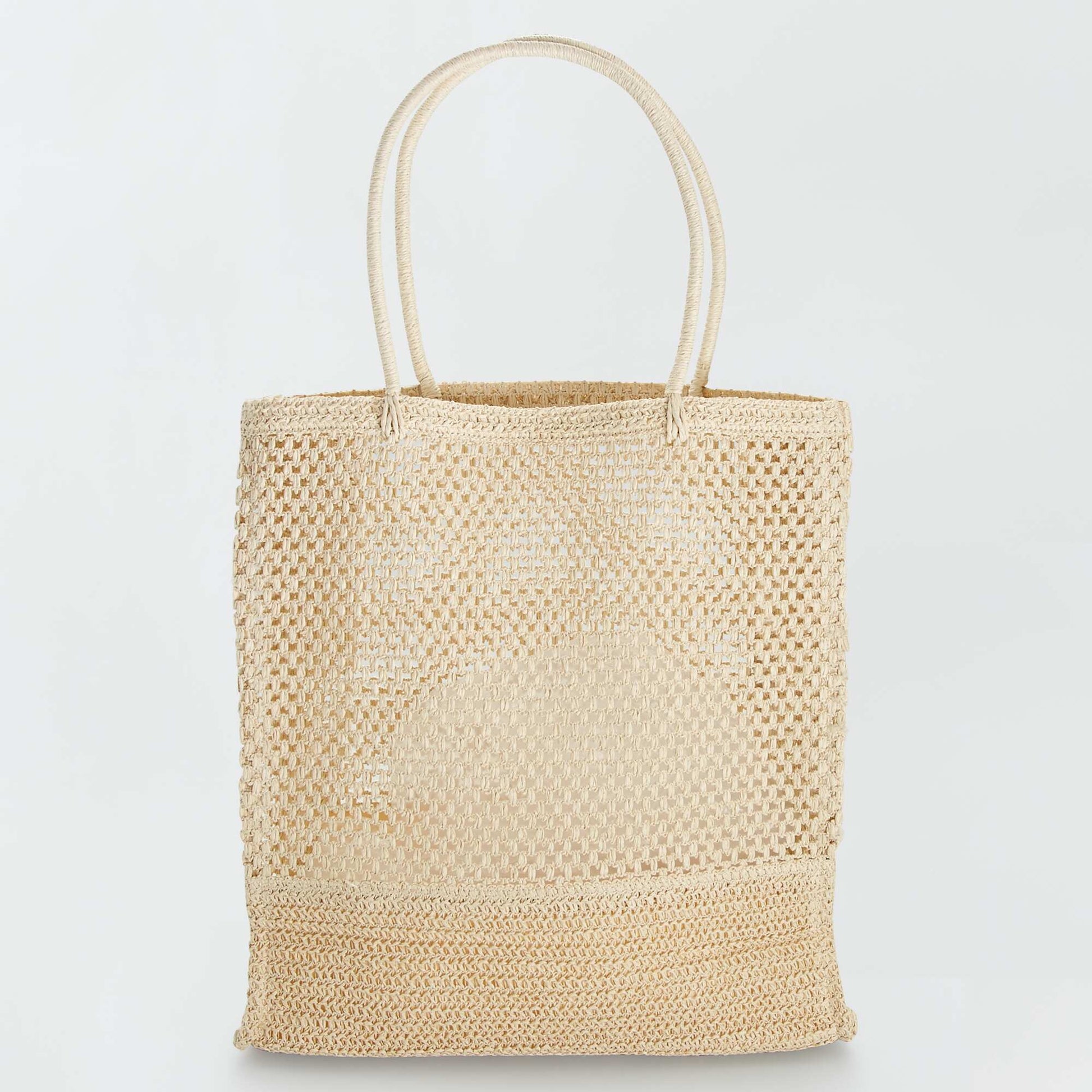 Sac cabas en paille Beige