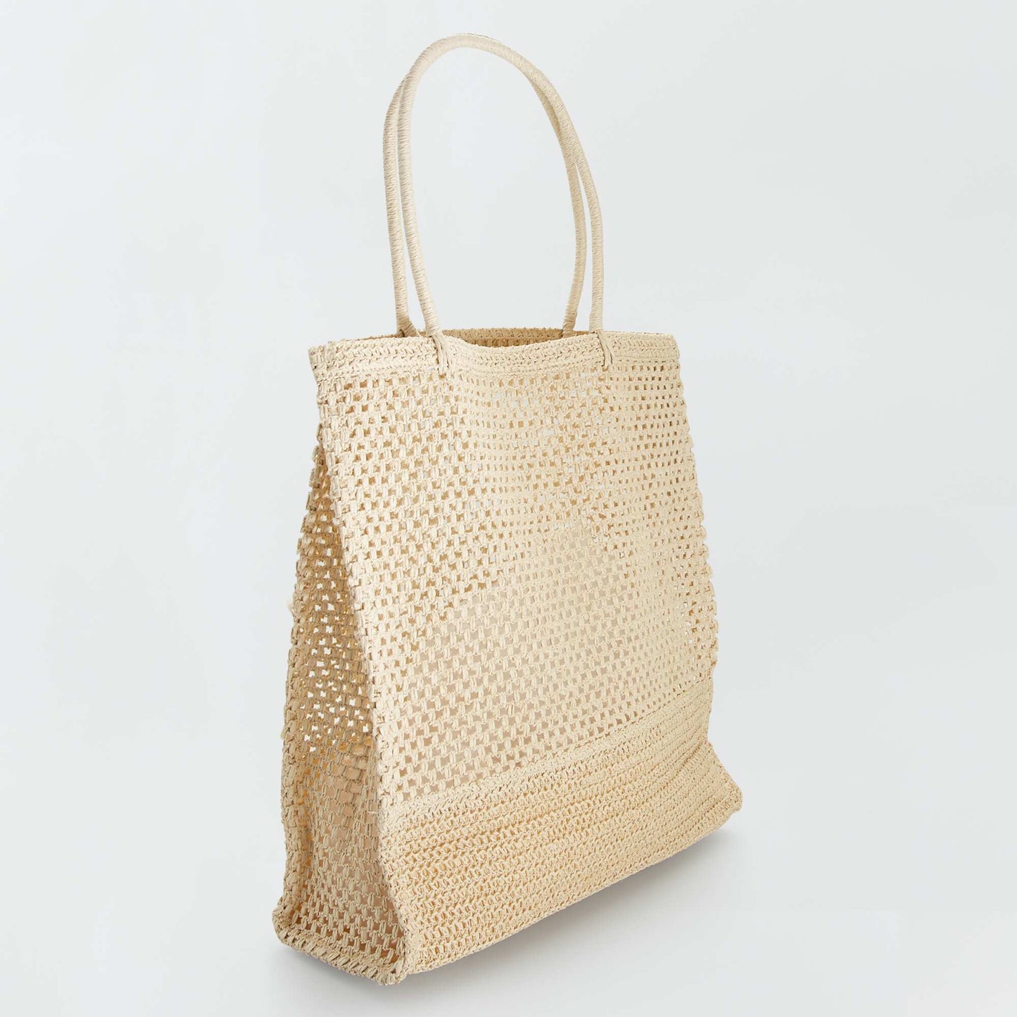 Sac cabas en paille Beige