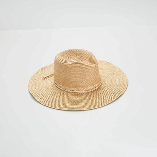 Chapeau en raphia Beige