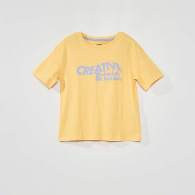 Tee-shirt à message fun Orange