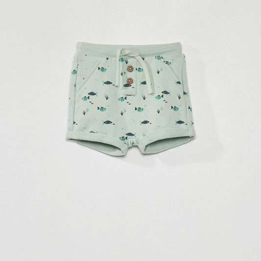 Short en french terry Bleu