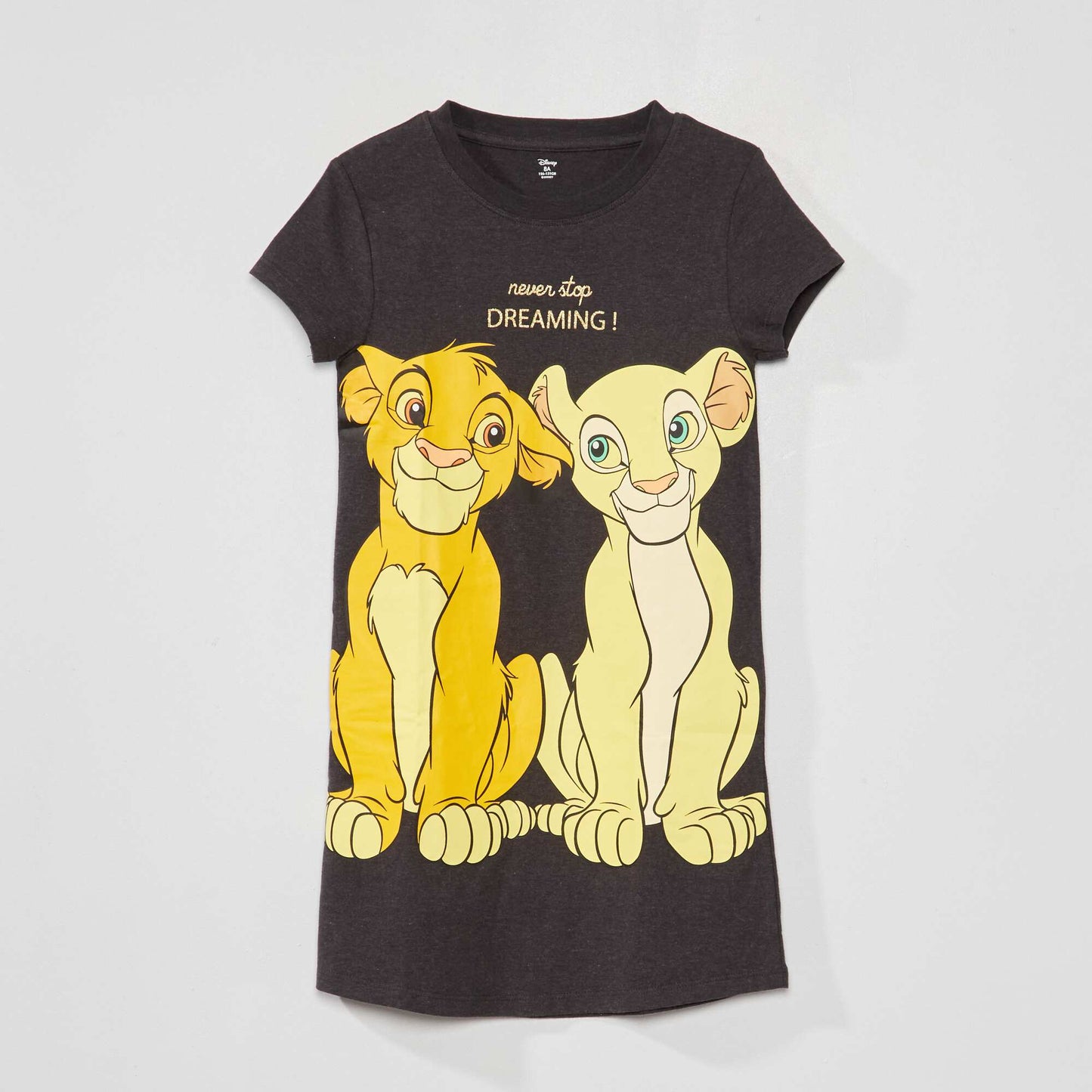 Chemise de nuit courte 'Roi Lion' Gris