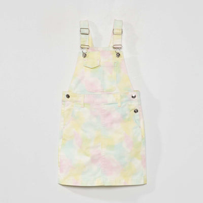 Robe salopette en denim Blanc