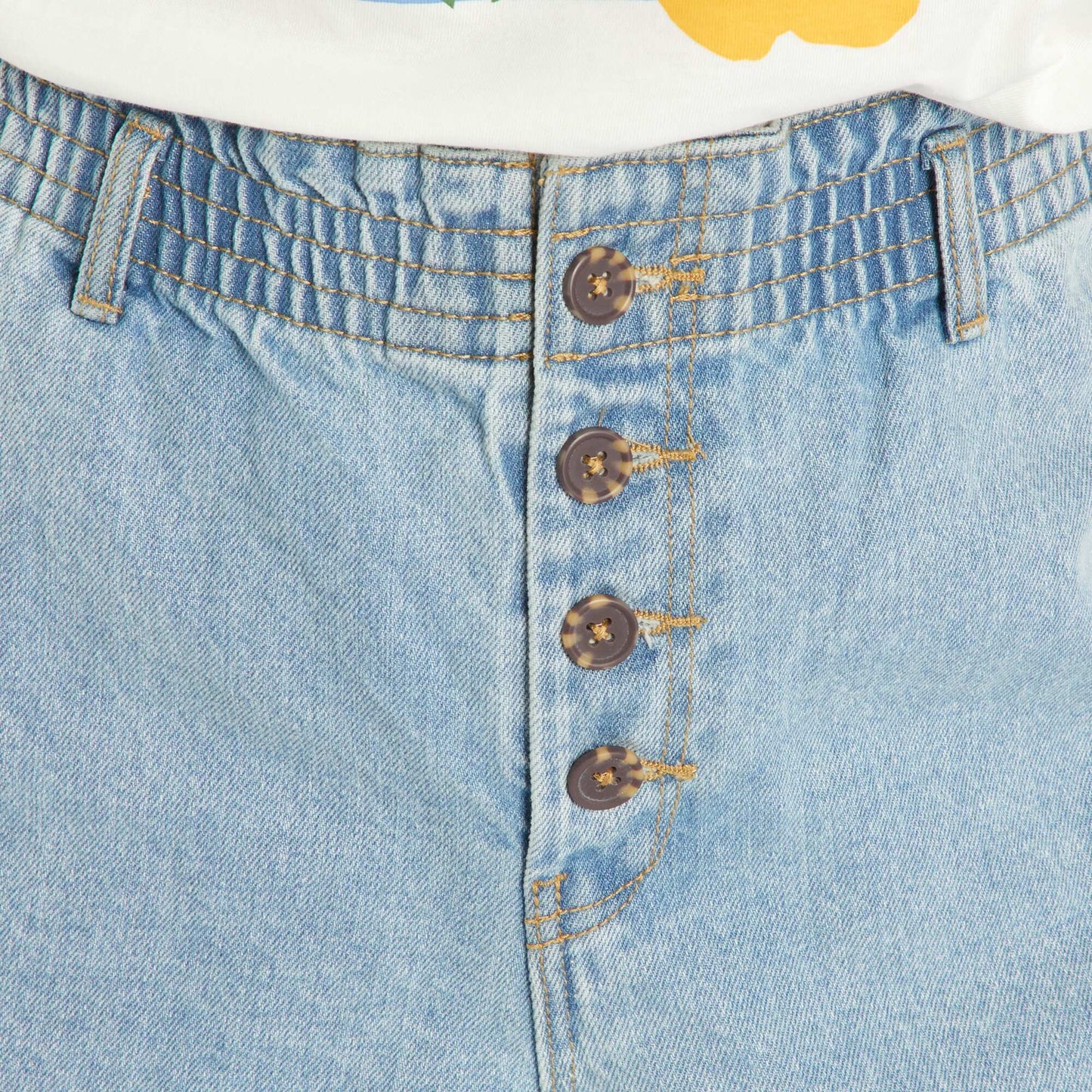 Short en jean paper bag Bleu