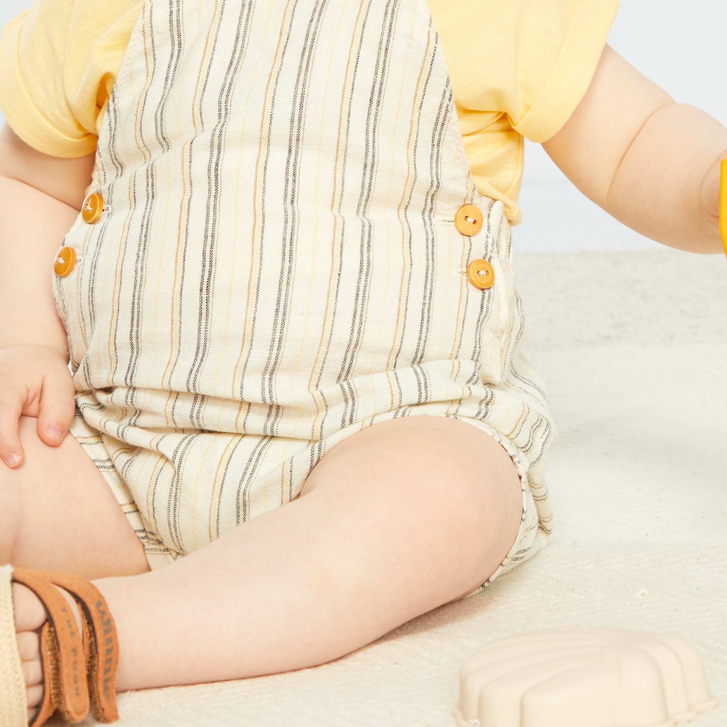 Salopette en lin Beige