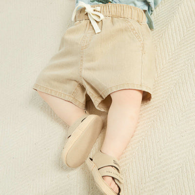 Short bermuda en denim Beige