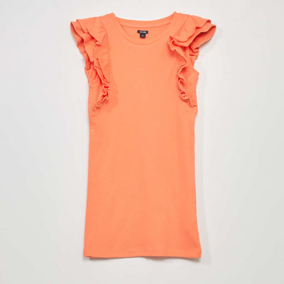 Robe en maille côtelée Orange
