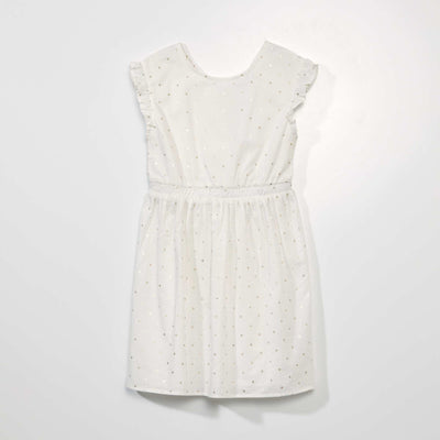 Robe à motif doré Blanc