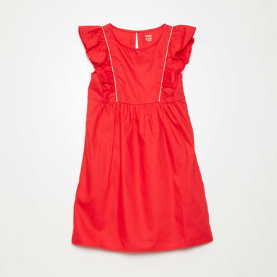 Robe volantée Rouge