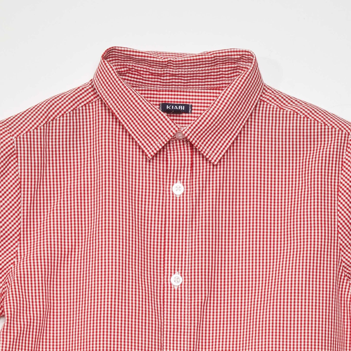 Chemise à manches courtes imprimé 'vichy' Rouge/blanc