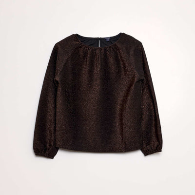 T-shirt en maille bisou Marron brun