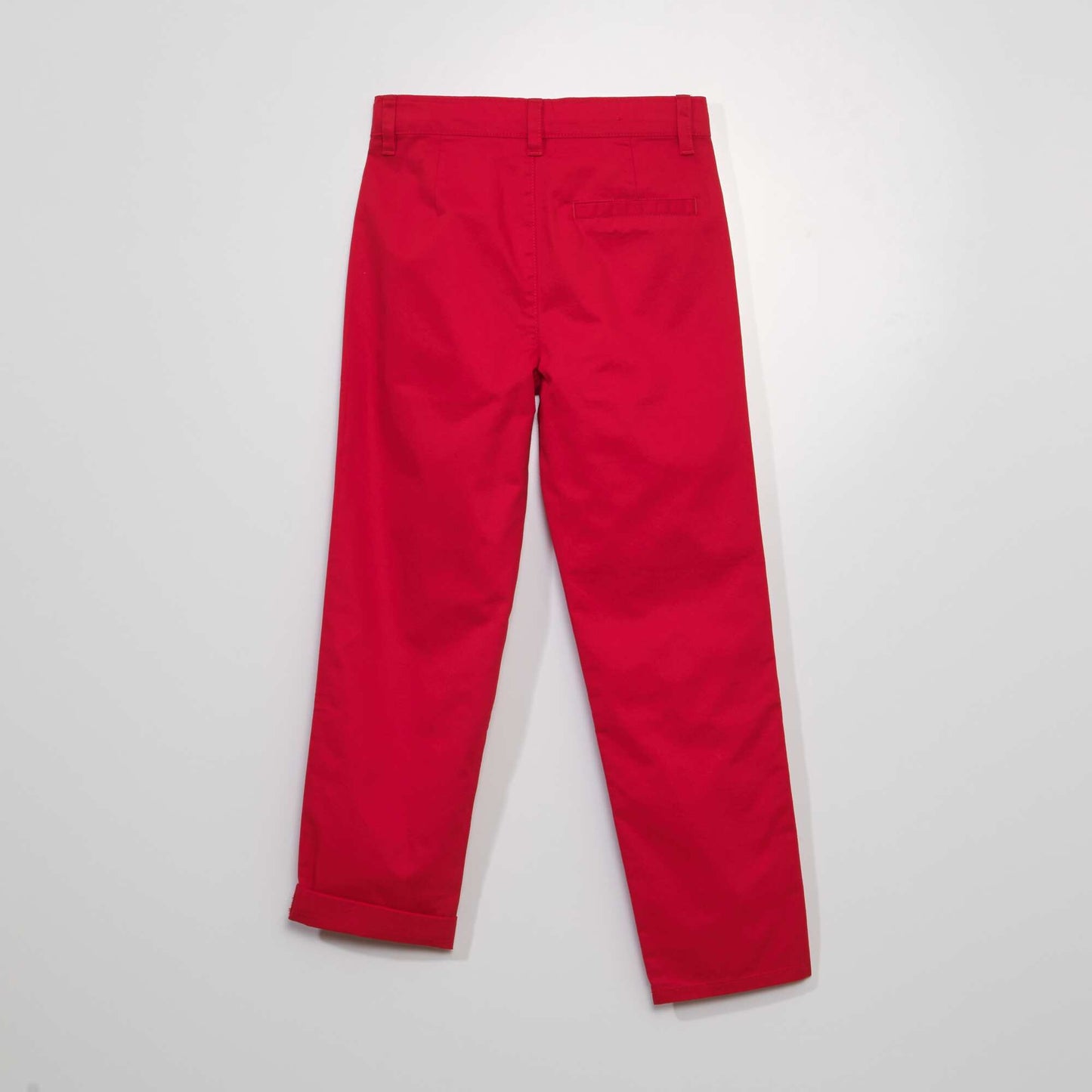 Pantalon chino uni rouge