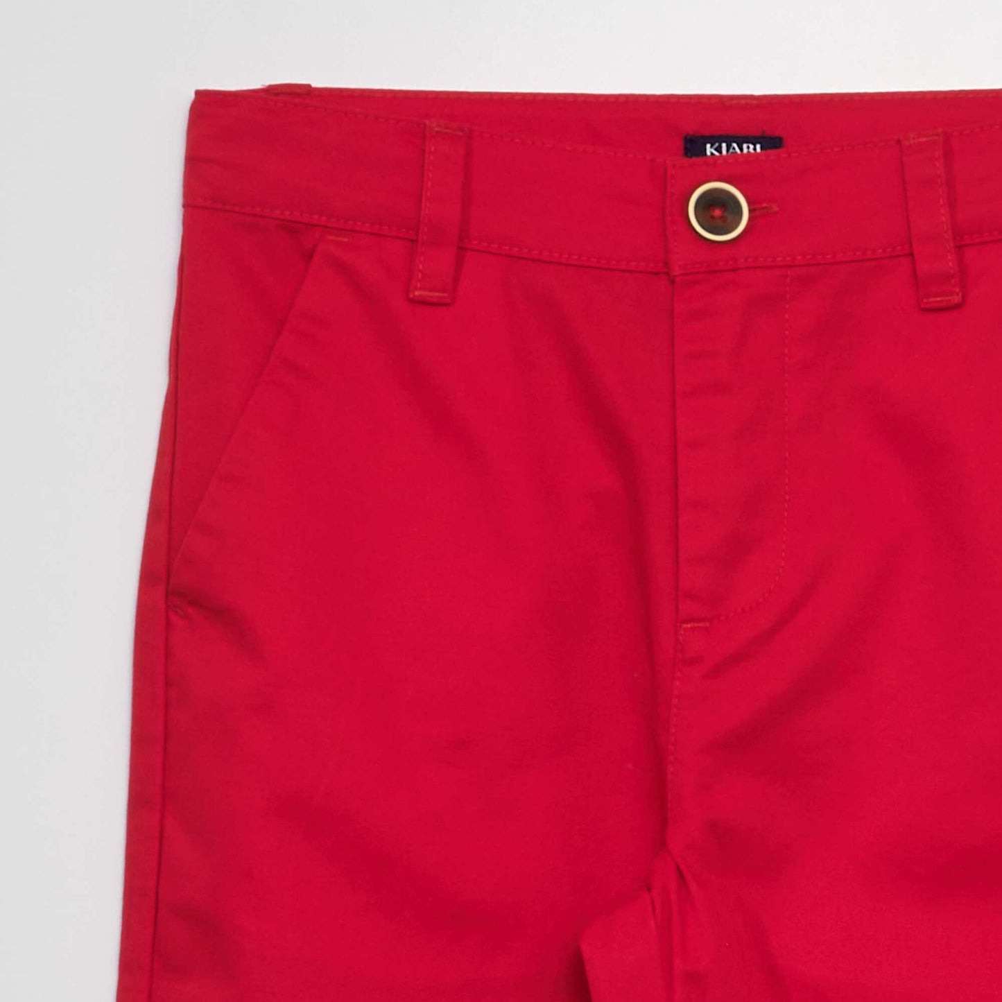 Pantalon chino uni rouge